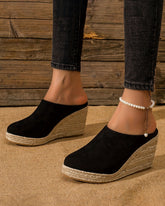 Bequeme Espadrille-Sandalen mit geschlossener Zehenpartie und freiem Fersenriemen